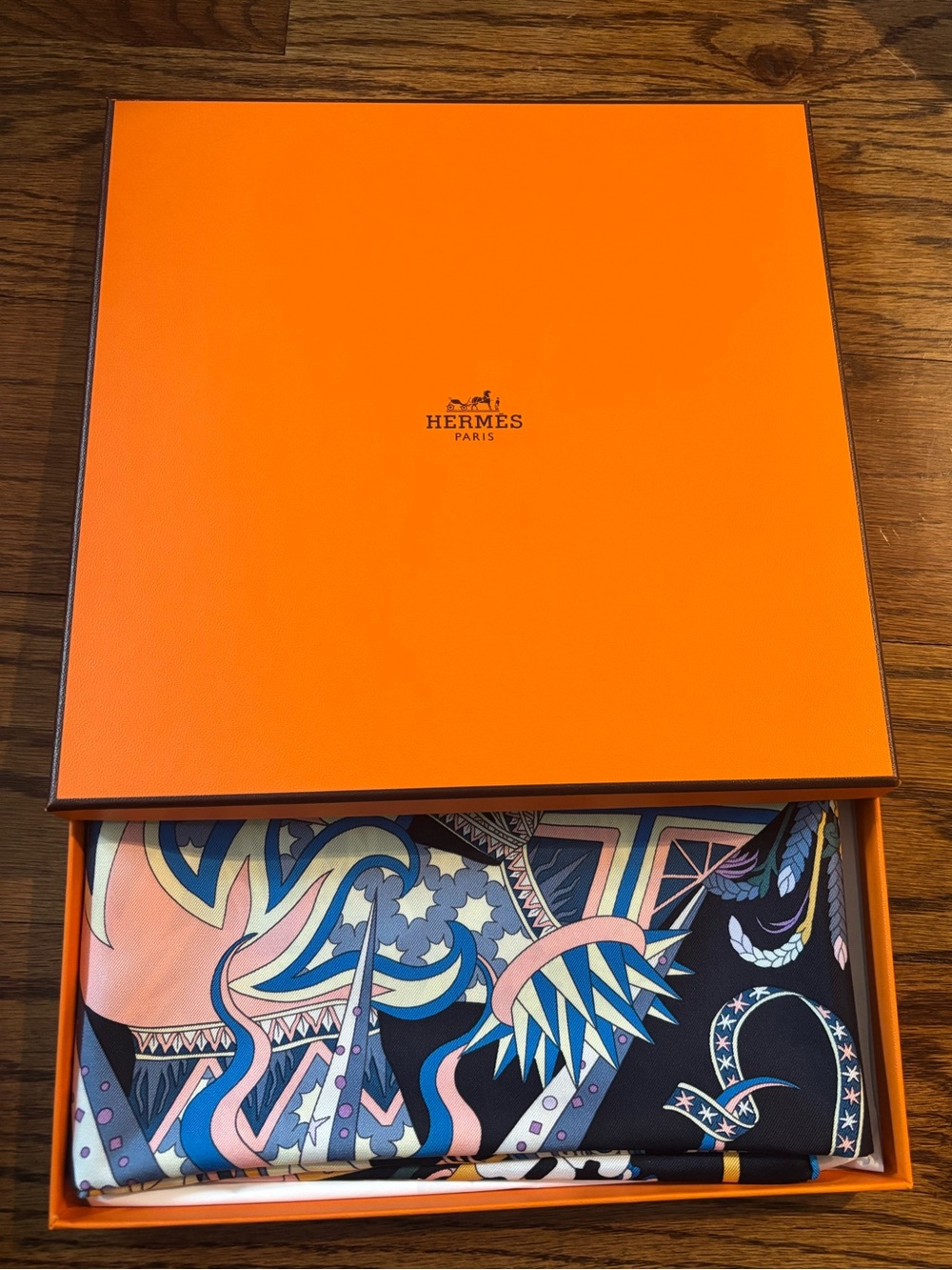 Hermès Le Sacre des Saisons FW 2022 90cm x 90cm silk scarf